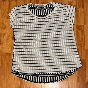 Striped Women's Top - Black and White